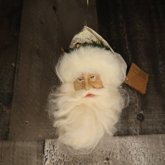 1997 TJ Collection Santa Claus Christmas Ornament Old World Rustic Hand Crafted - Picture 2 of 7